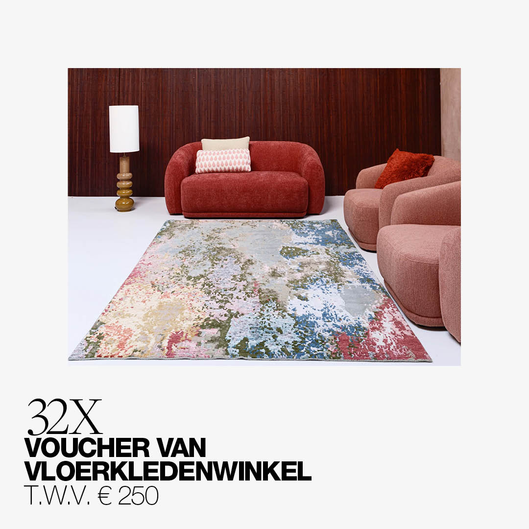 Kunstwerk onder je voeten: win 250 euro shoptegoed voor de mooiste vloerkleden