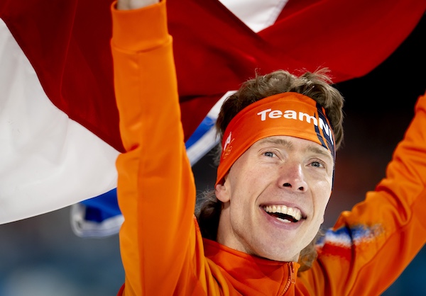 MILAAN - Jorrit Bergsma tijdens de 10.000 meter bij het langebaanschaatsen in het Milano Speed Skating Stadium op de Olympische Winterspelen van Milaan. SEM VAN DER WAL / ANP