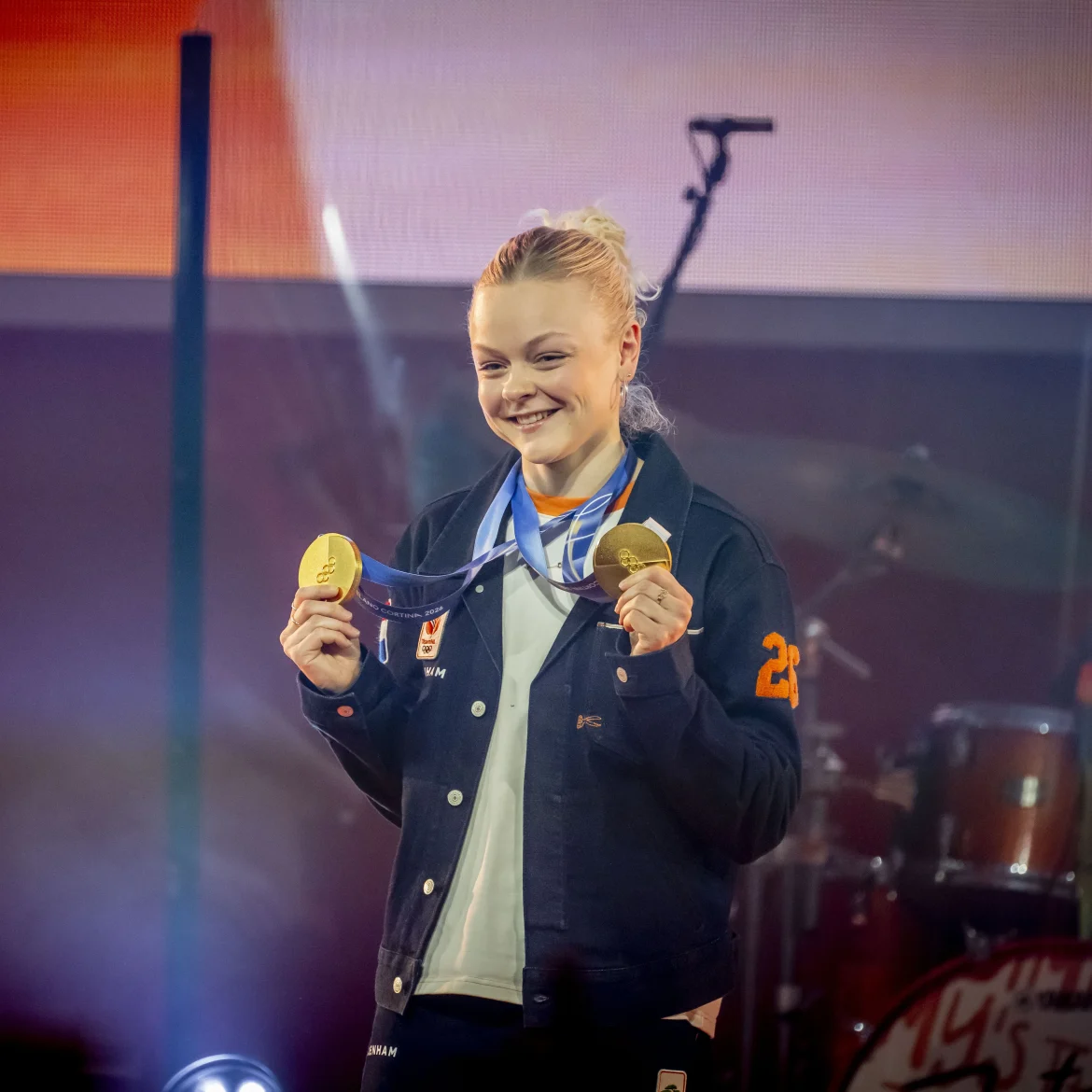 Xandra Veldeboer met twee gouden medailles