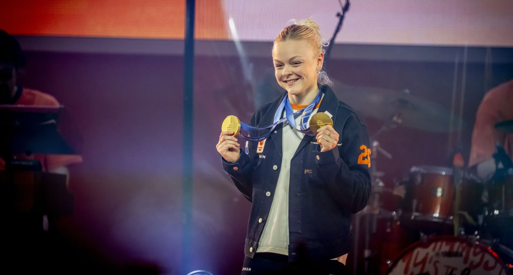Xandra Veldeboer met twee gouden medailles