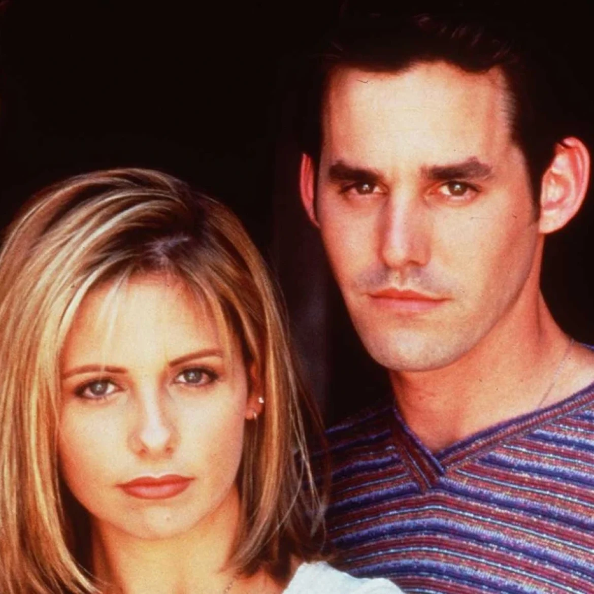 Buffy the vampire slayer foto van hoofdrolspelers, de acteur die xander (rechts) speelde is overleden