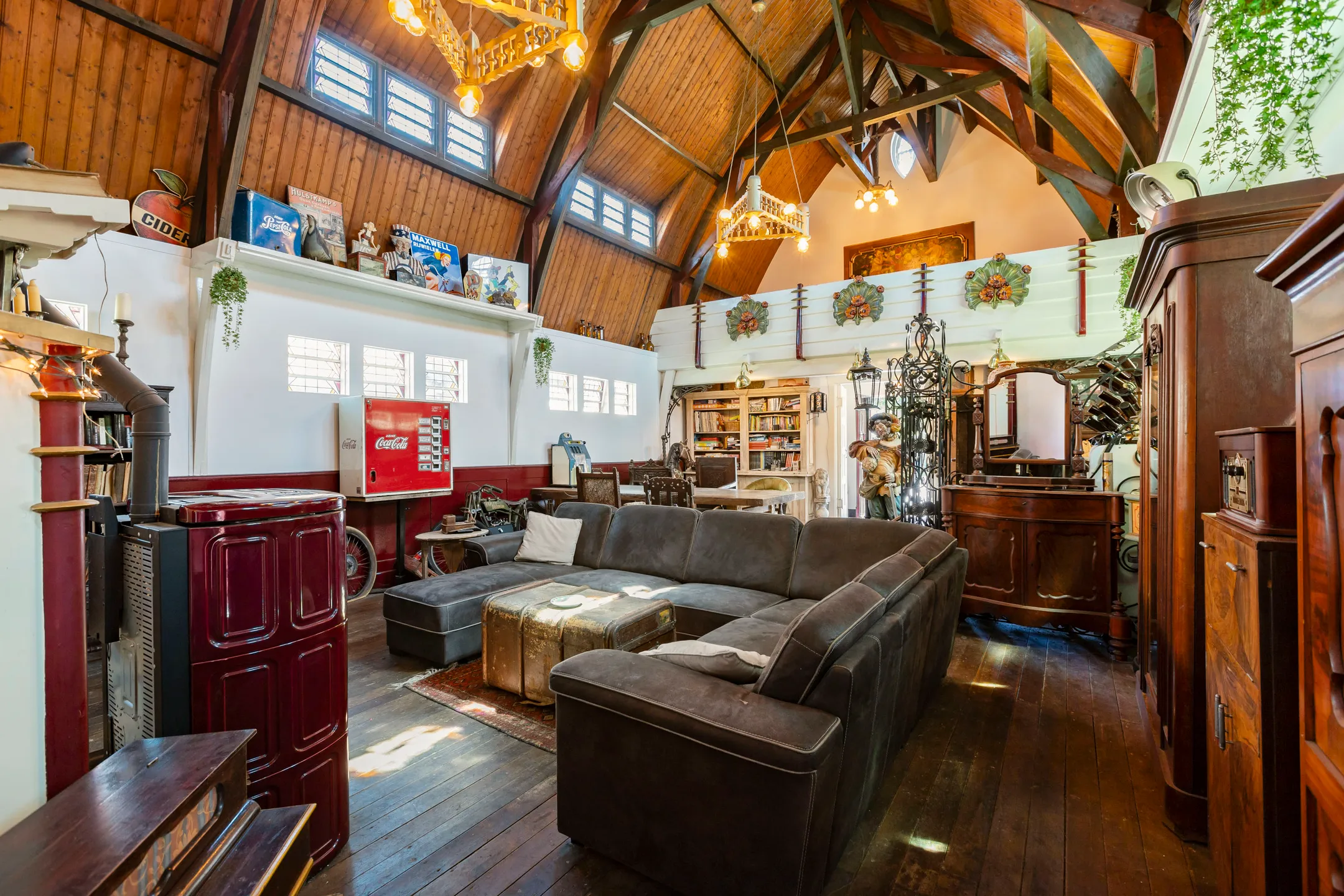 Woonkamer wonen in de kerk