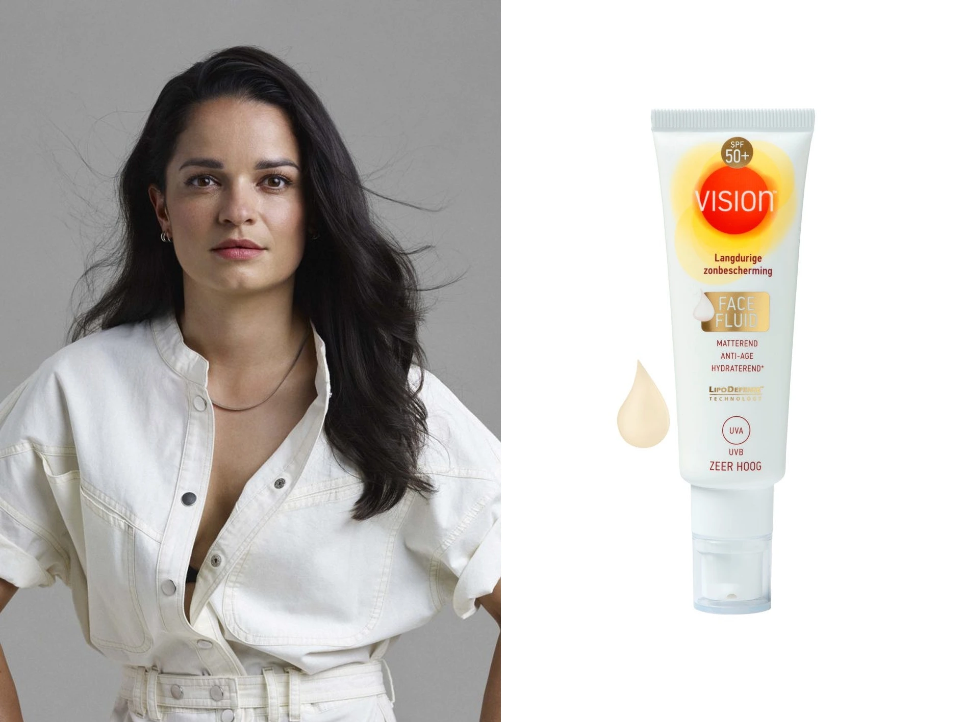 Fresia en haar favoriete gezichtszonnebrand