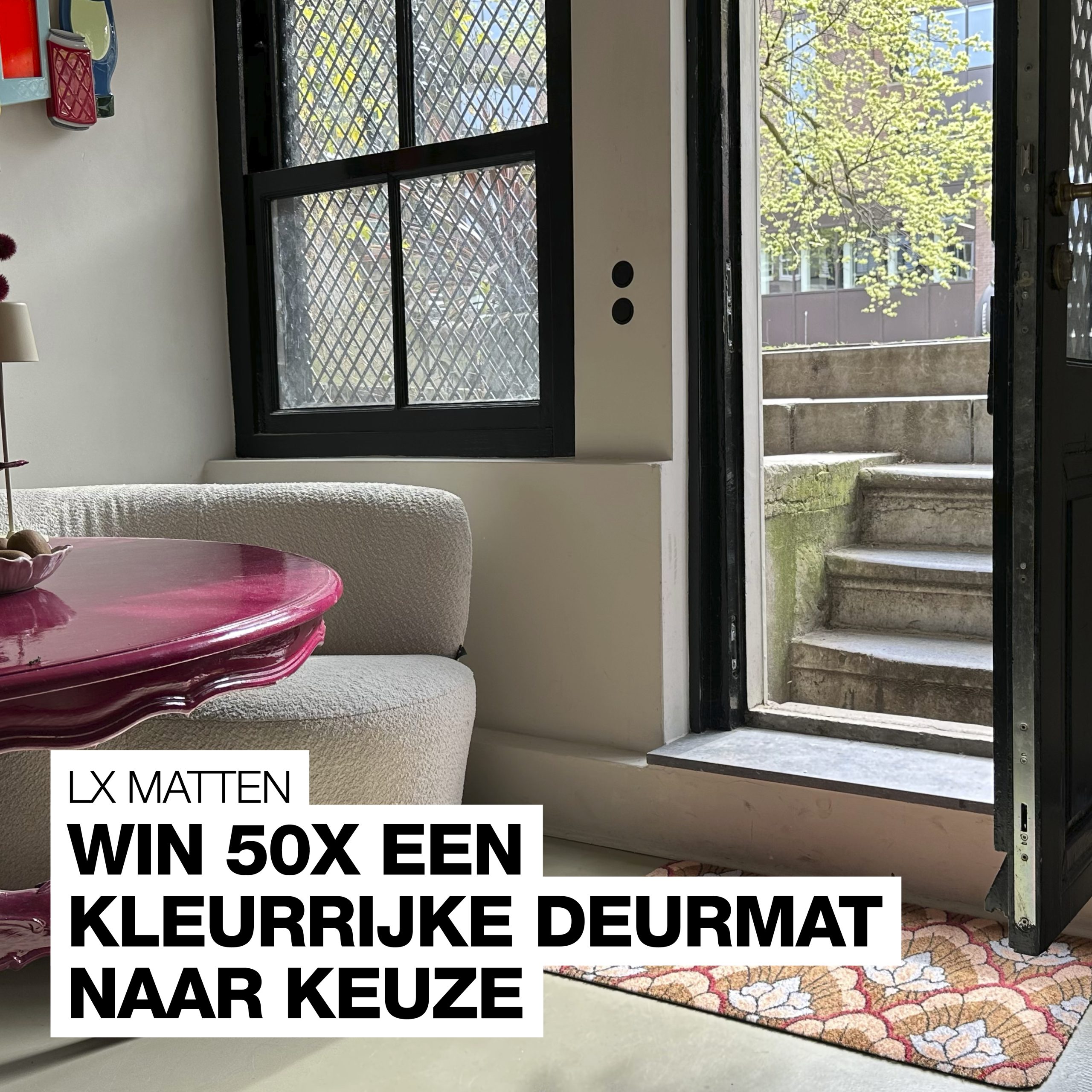 Da's nog eens een binnenkomer: maak 50 x kans op wel héél knappe deurmatten