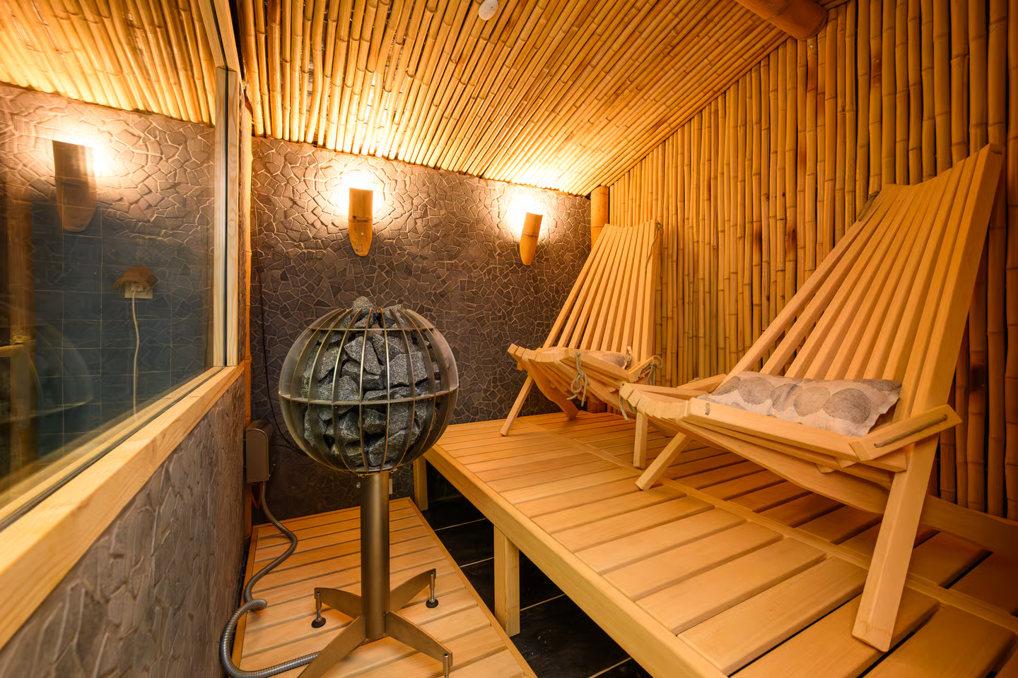Sauna woning met tropische sauna