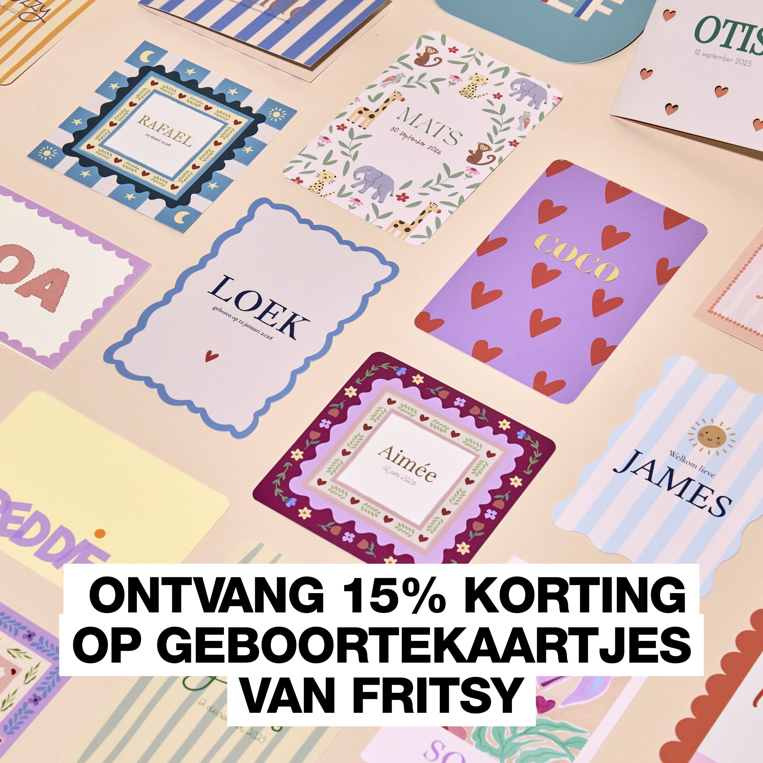 Iets om vast af te vinken: krijg nu korting op de mooiste geboortekaartjes