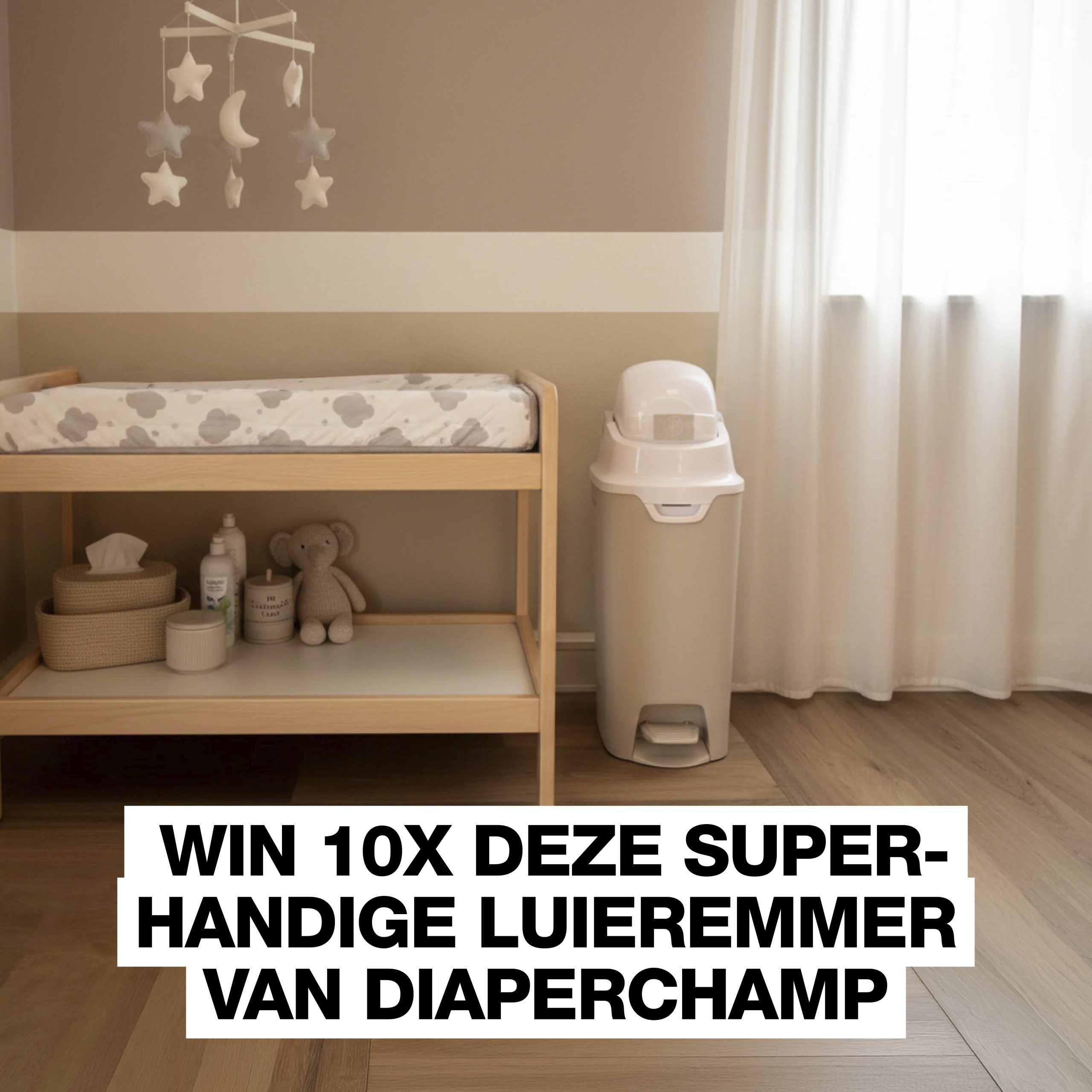 Dit is de mooiste en slimste luieremmer die je gaat vinden en wij mogen 'm cadeau doen