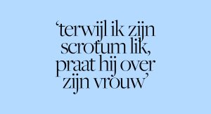 Thumbnail voor Amber: ‘Hij wil al jaren naar een parenclub, maar zijn vrouw niet. Daarom moet ik hem begeleiden’