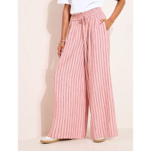 gestreepte broek roze rood