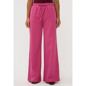 gestreepte broek roze rood