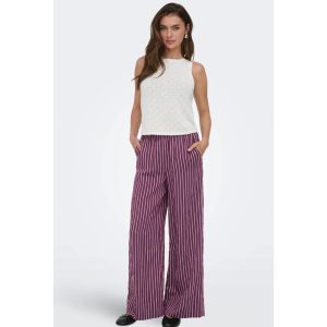 gestreepte broek roze rood