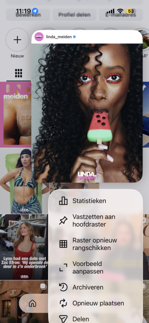 Instagram feed aanpassen