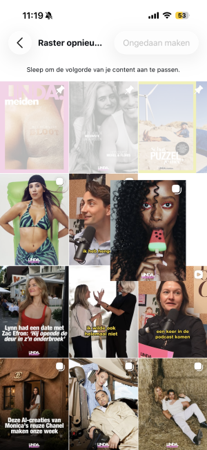 Instagram feed aanpassen