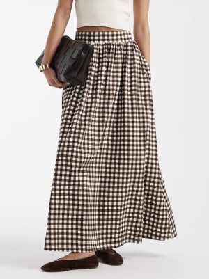 geruite maxi rok asos