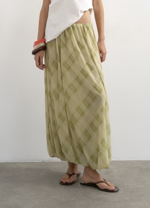 geruite maxi rok