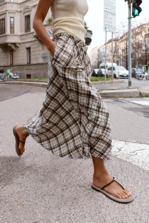 maxi rok zara ruit