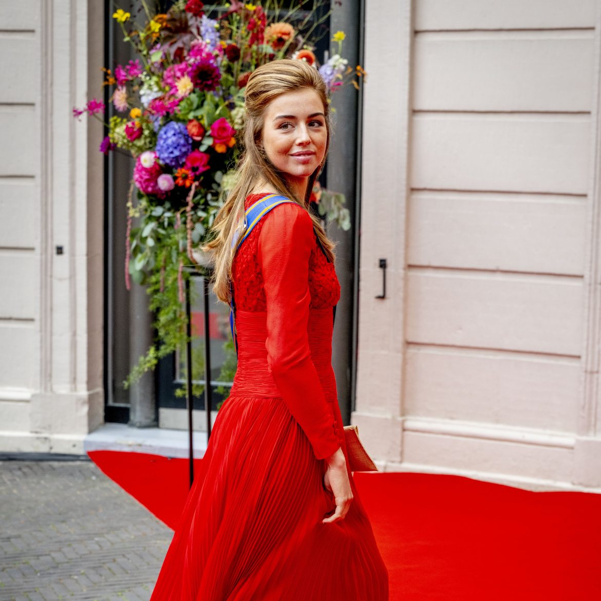 prinses alexia rode jurk vintage prinsjesdag