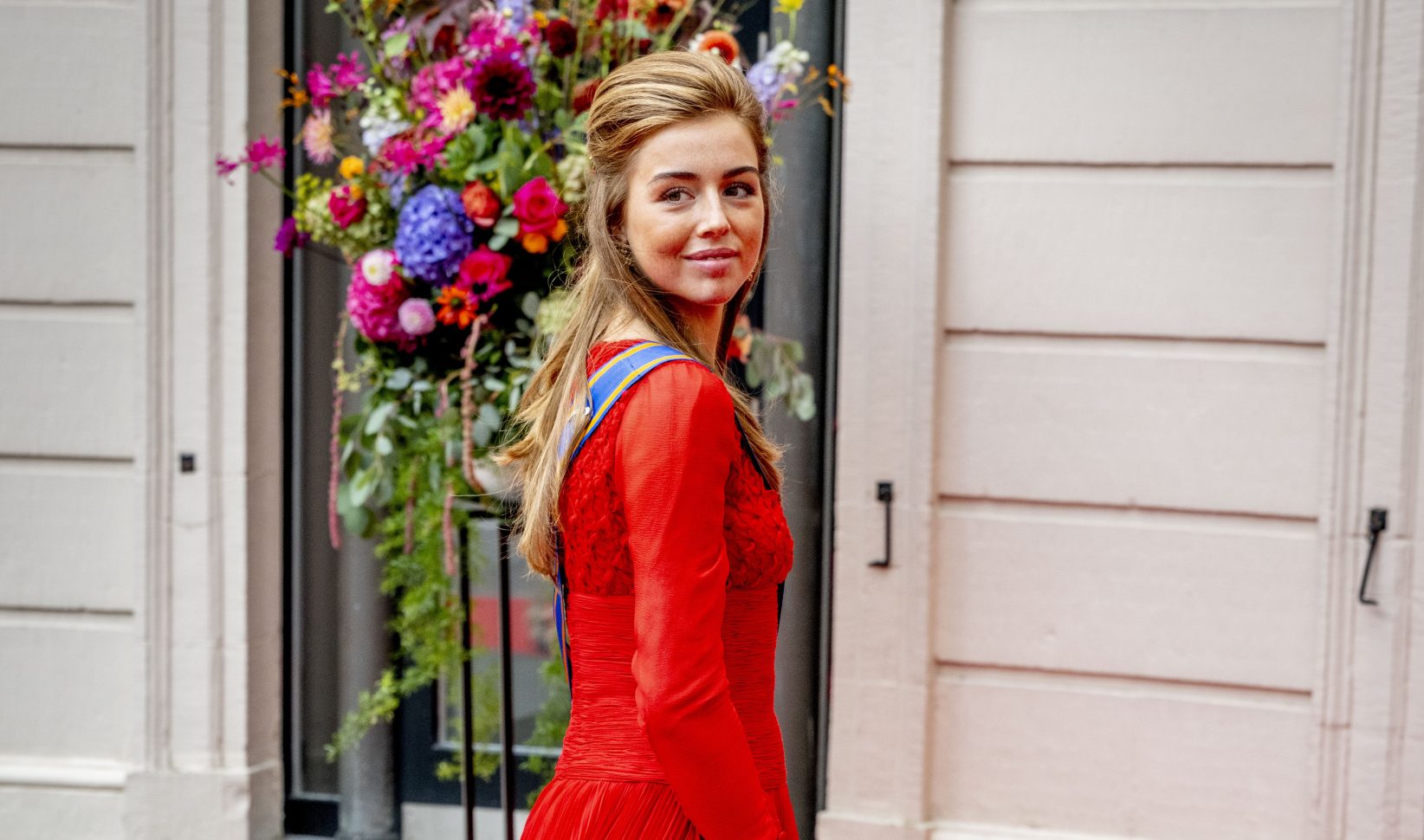 prinses alexia rode jurk vintage prinsjesdag