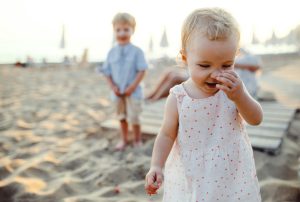strandtenten met kinderen