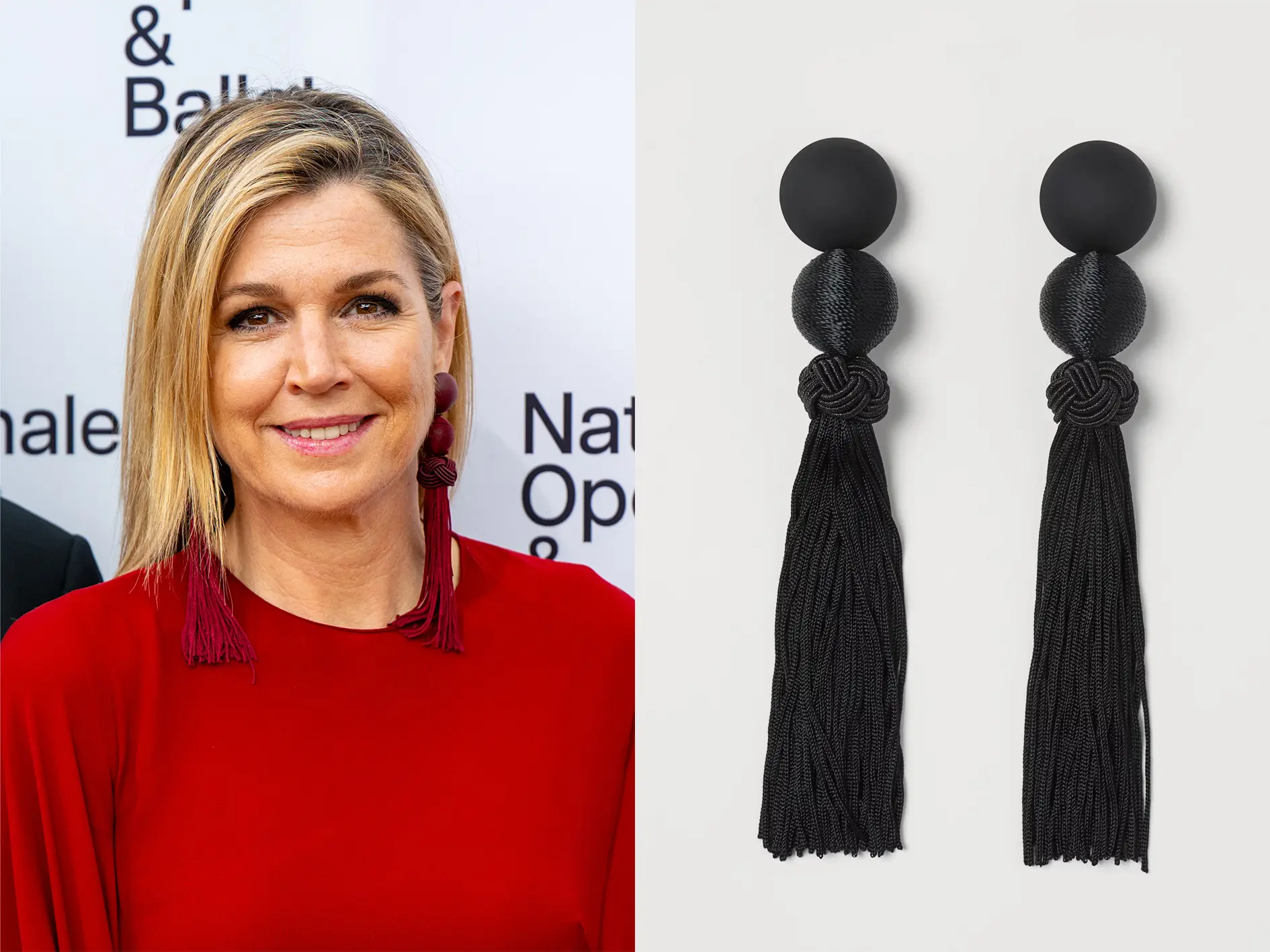 Máxima met h&m oorbellen