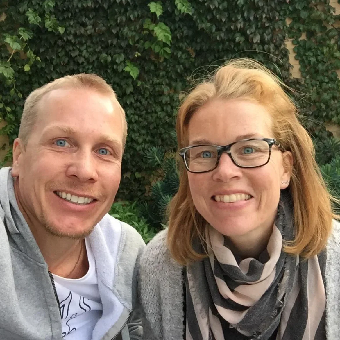 Richard en Patricia, die overleed aan huidkanker