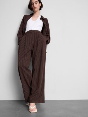 pantalon krijtsreep bruin primark