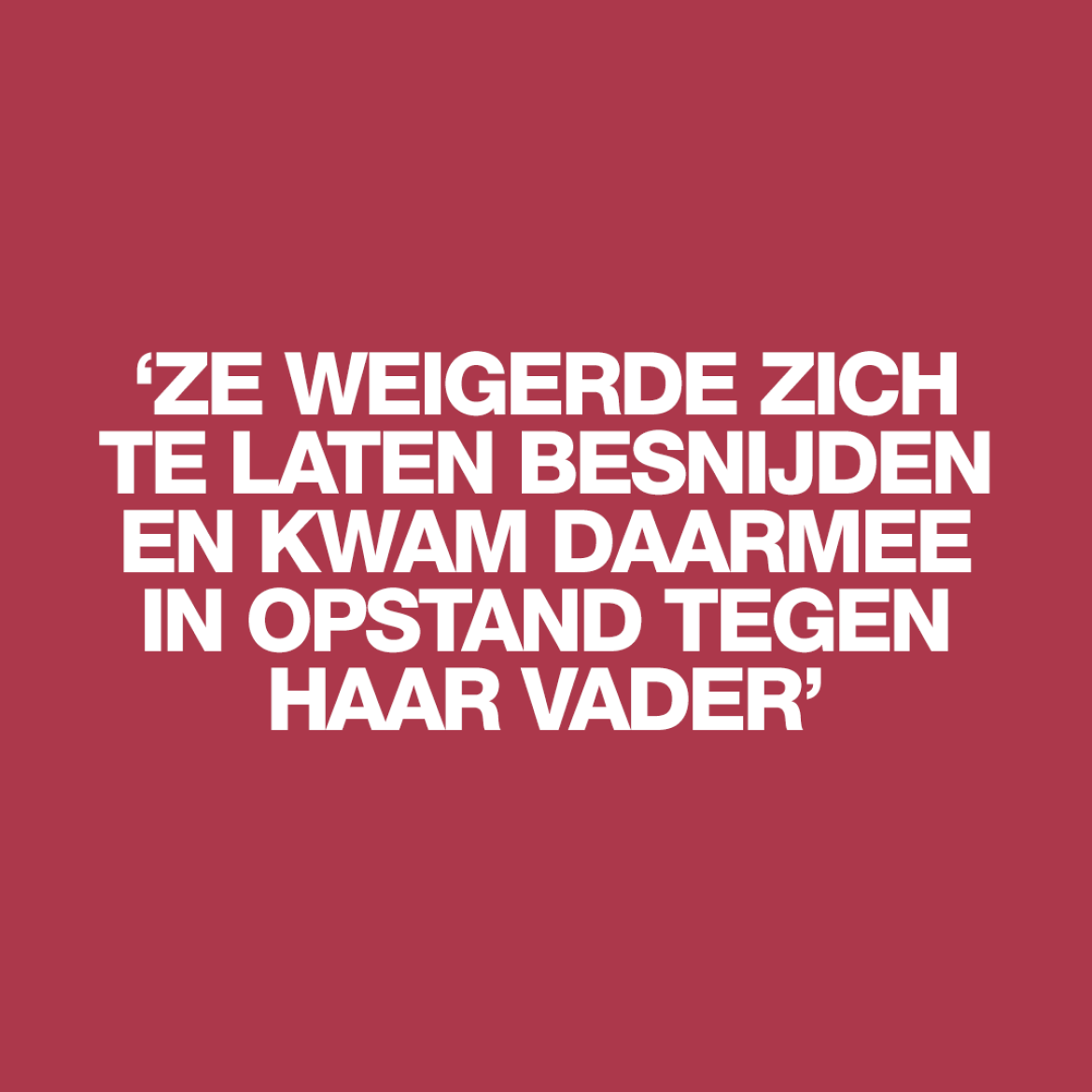 'Sabina uit Kenia moet elke dag strijden voor haar eigen keuzes, in Nederland hebben meisjes er soms te veel'