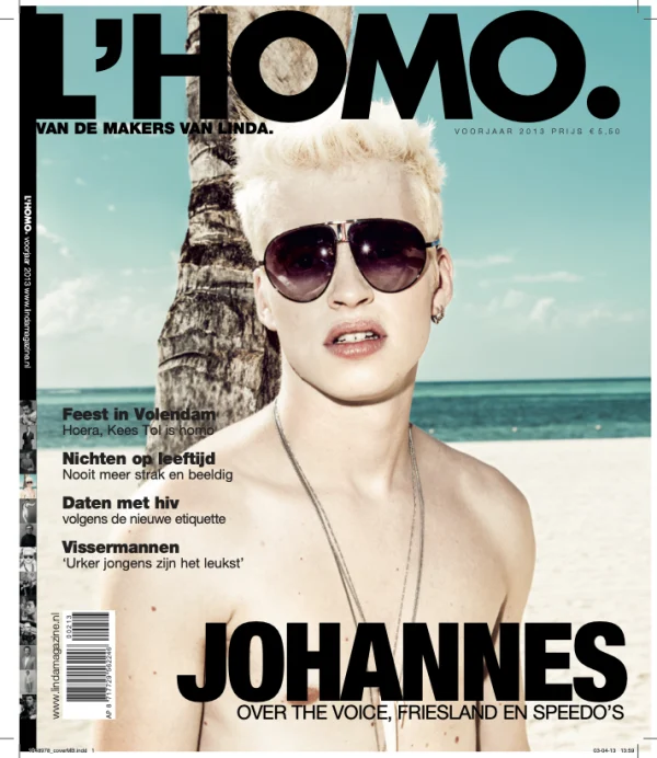 Johannes Rypma op de cover van L'Homo