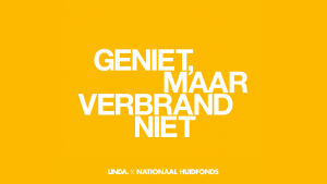 Thumbnail voor Geniet, maar verbrand niet: LINDA. komt in actie voor meer bewustwording over de gevaren van de zon