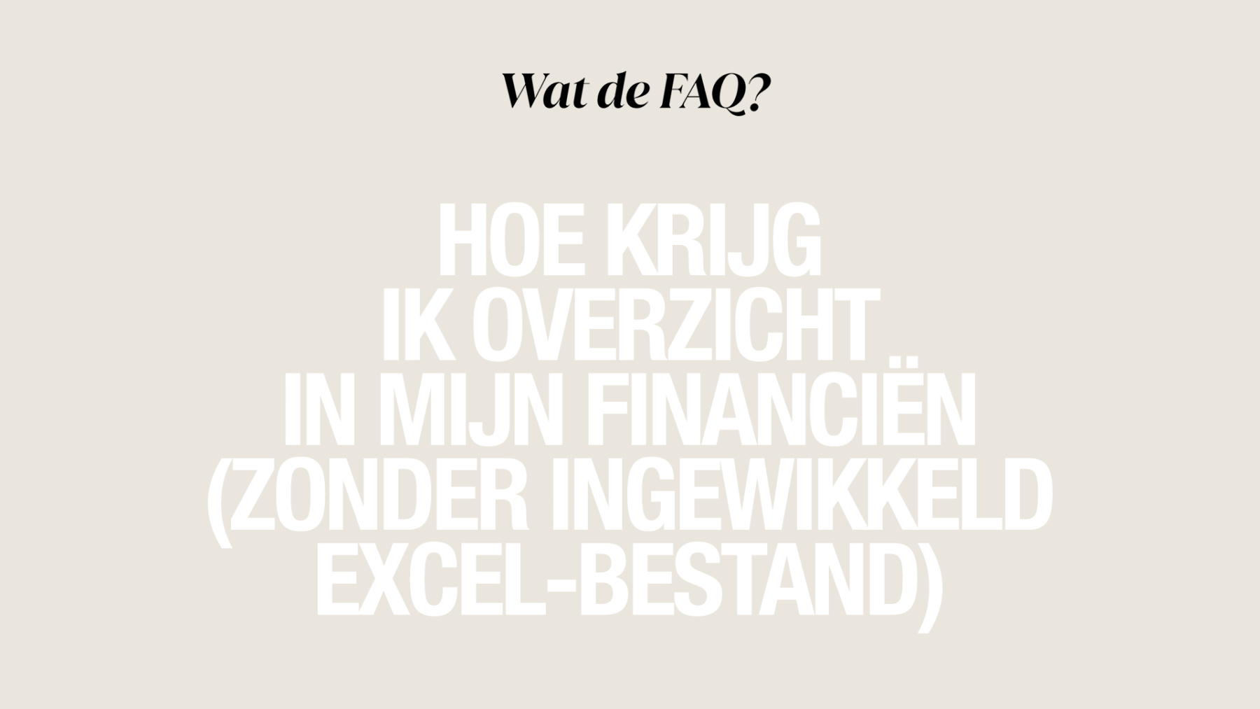 overzicht excel