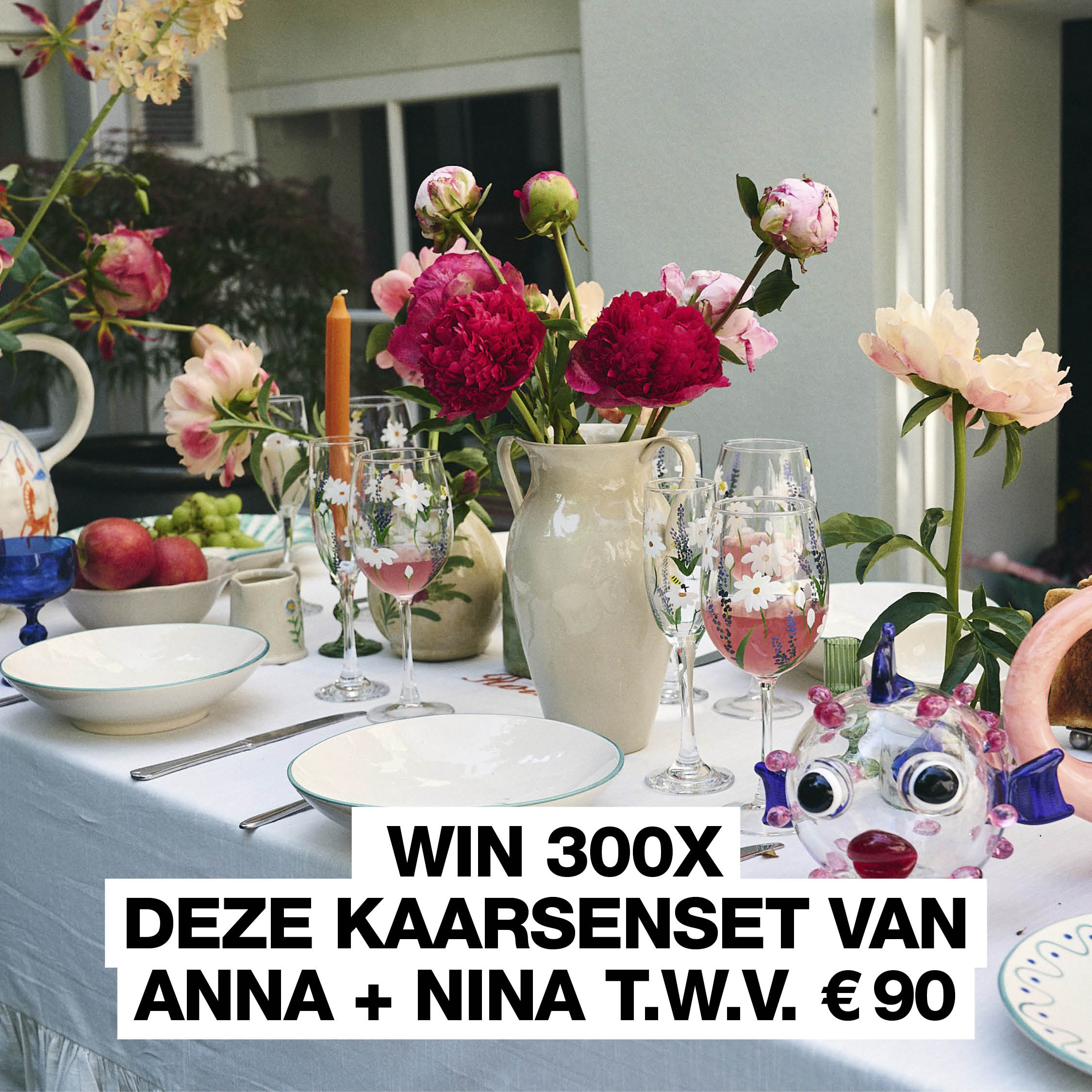 Anna + Nina fleurt de boel wel op hoor: win één van deze 300 kaarsensets t.w.v. 90 euro