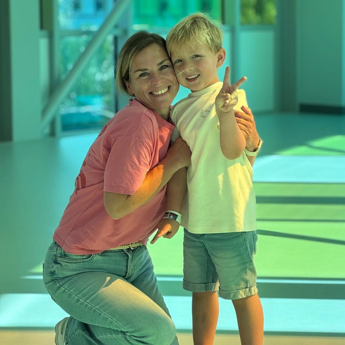 Marleen en Senn in het Prinses Maxima Centrum voor kinderkanker