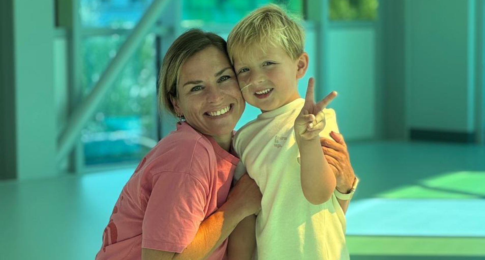 Marleen en Senn in het Prinses Maxima Centrum voor kinderkanker