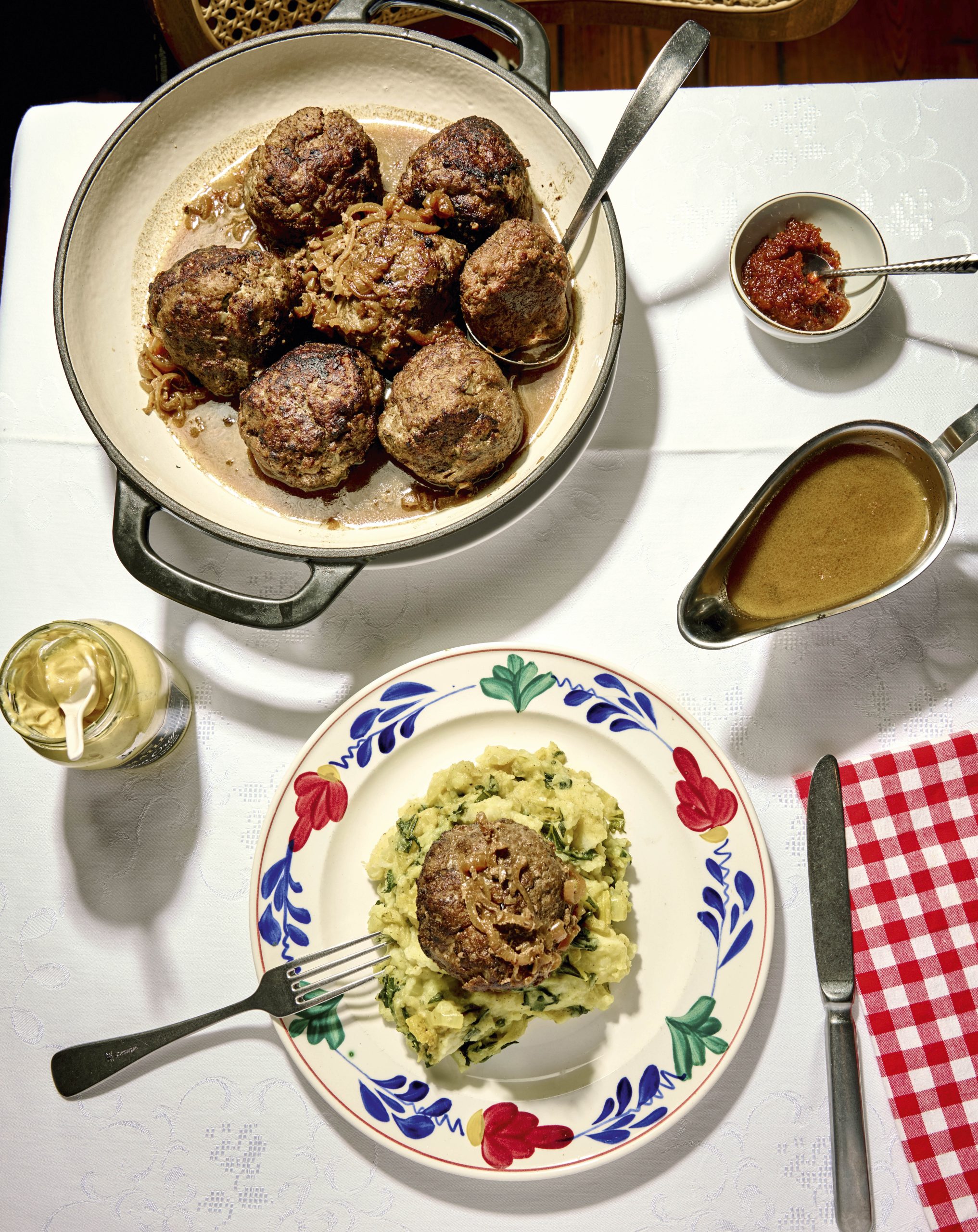 Stamppot met paksoi en ballen