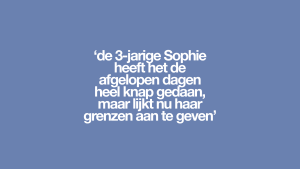 Thumbnail voor ‘Het is de vijfde dag dat Sophie (3), die leukemie heeft, bij ons is opgenomen. Ze mist thuis en haar zussen’