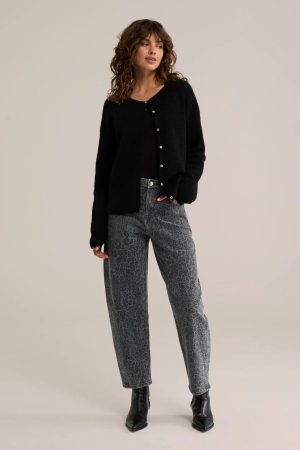 WEfashion barrel jeans met luipaardprint