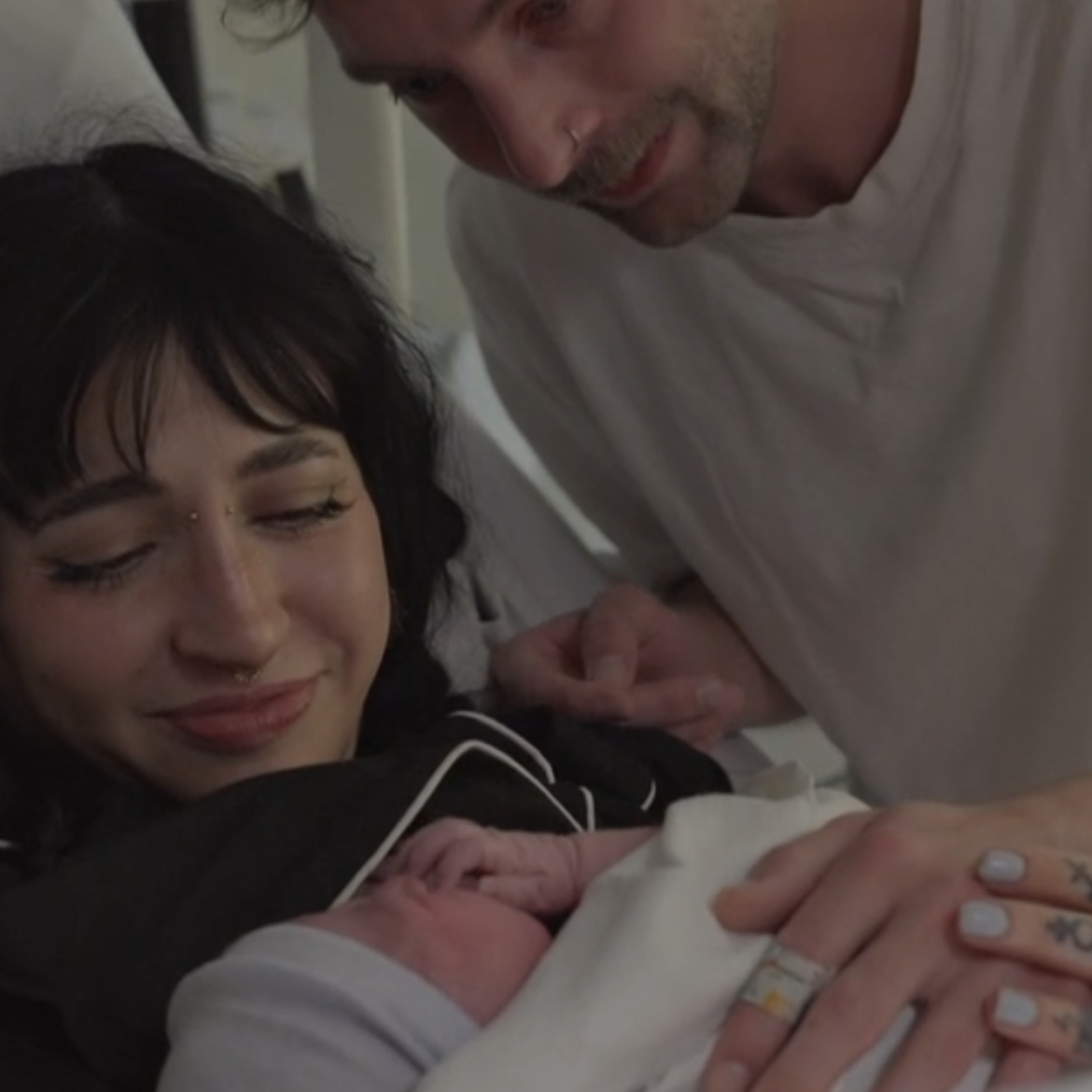 Christina Curry bevalt van baby Cleo