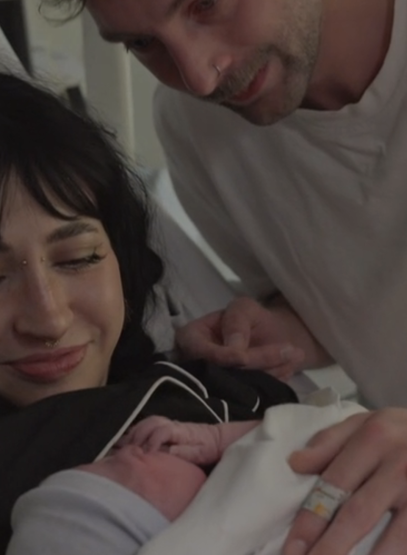 Christina Curry bevalt van baby Cleo