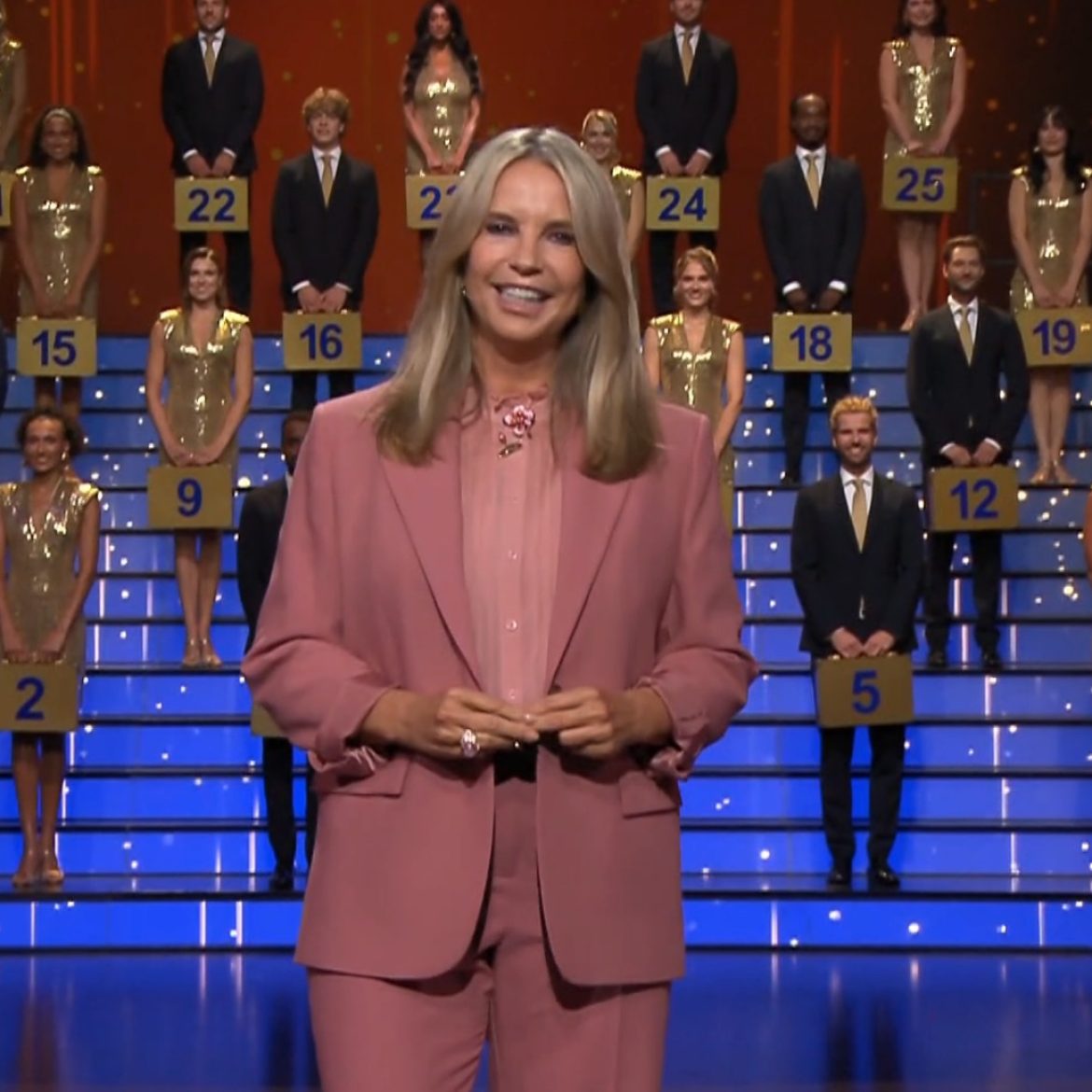 linda de mol roze pak miljoenenjacht mango