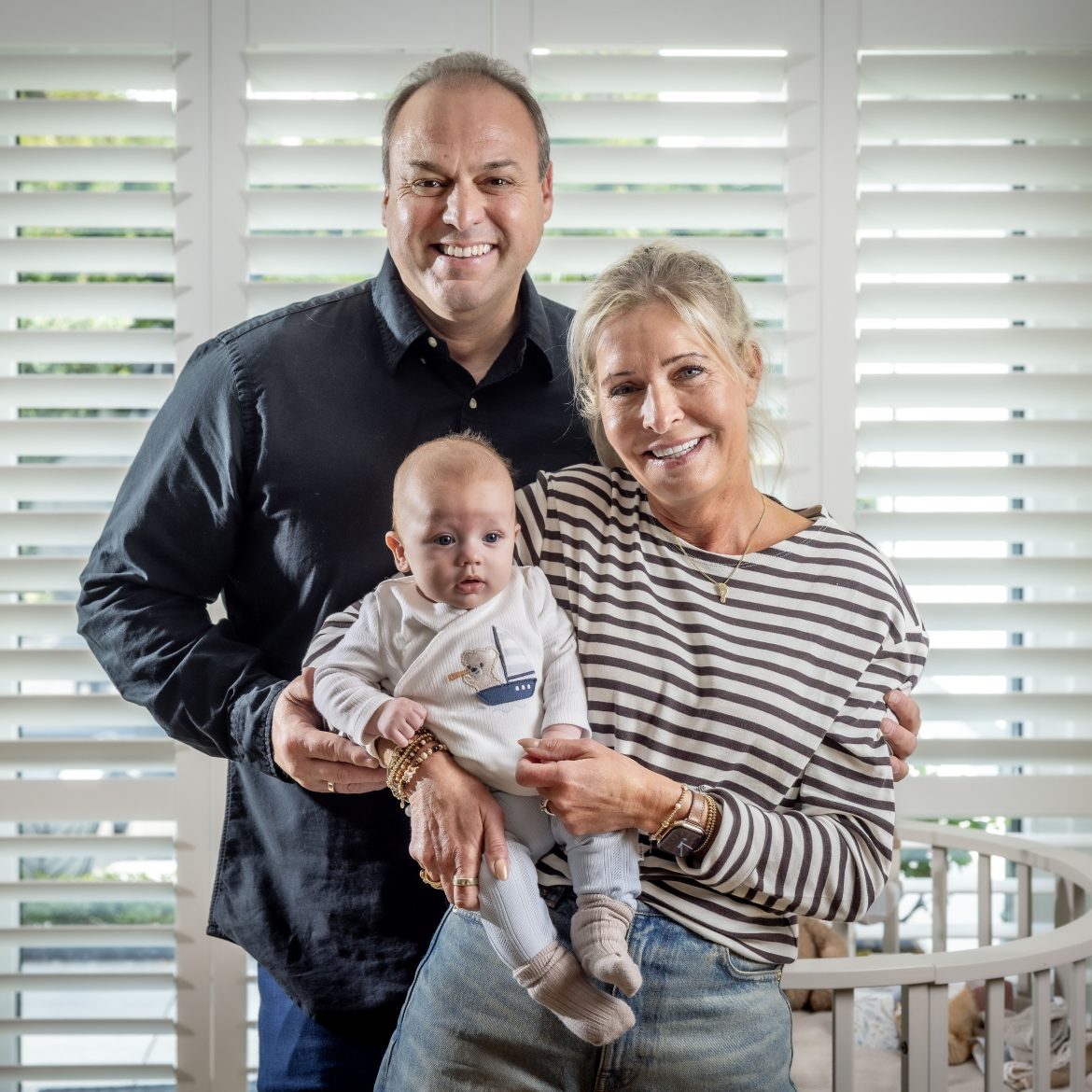 Frans en Mariska Bauer met kleinzoon Jan