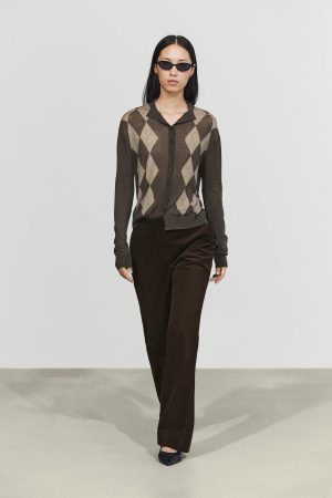 corduroy flared massimo dutti