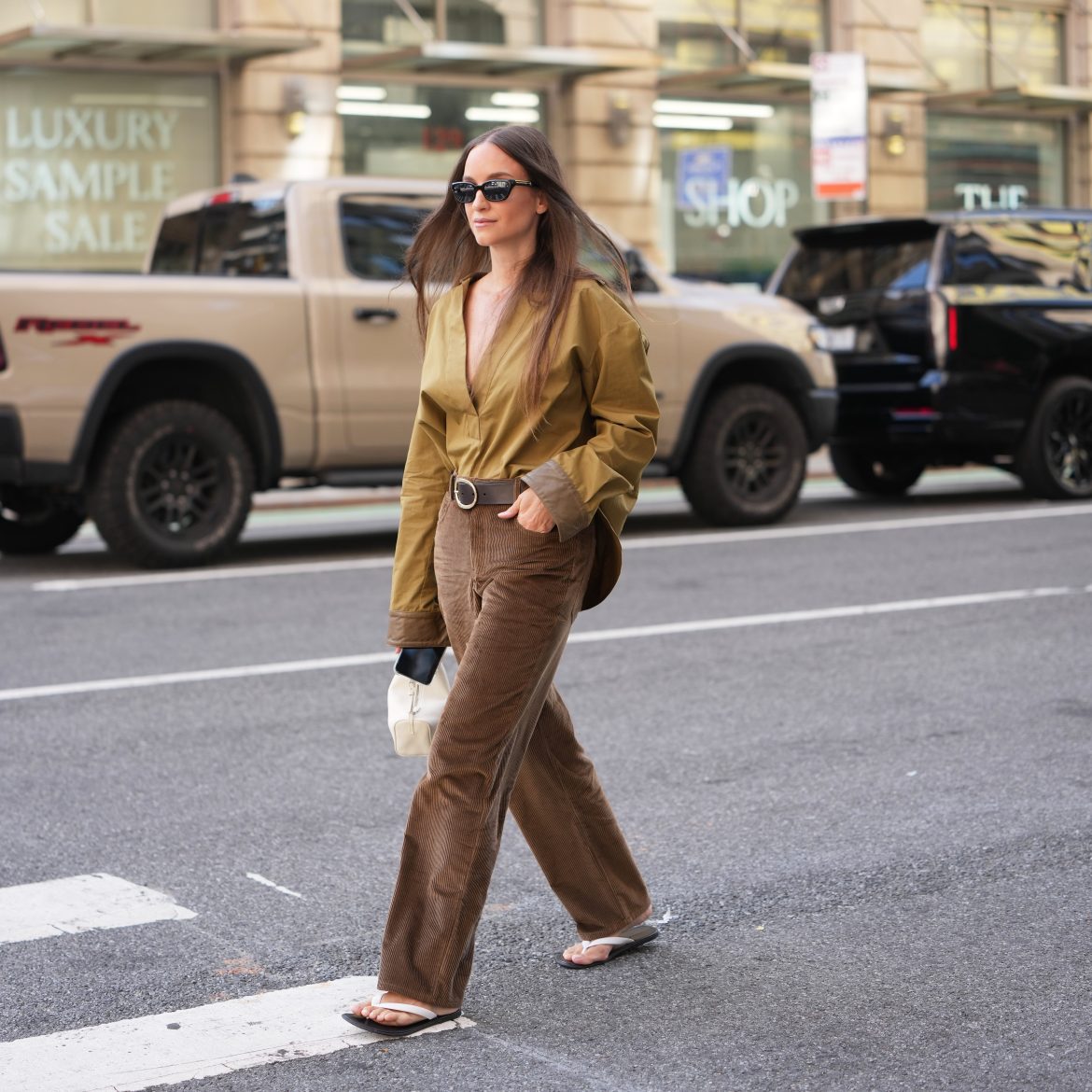 Corduroy broek streetstyle