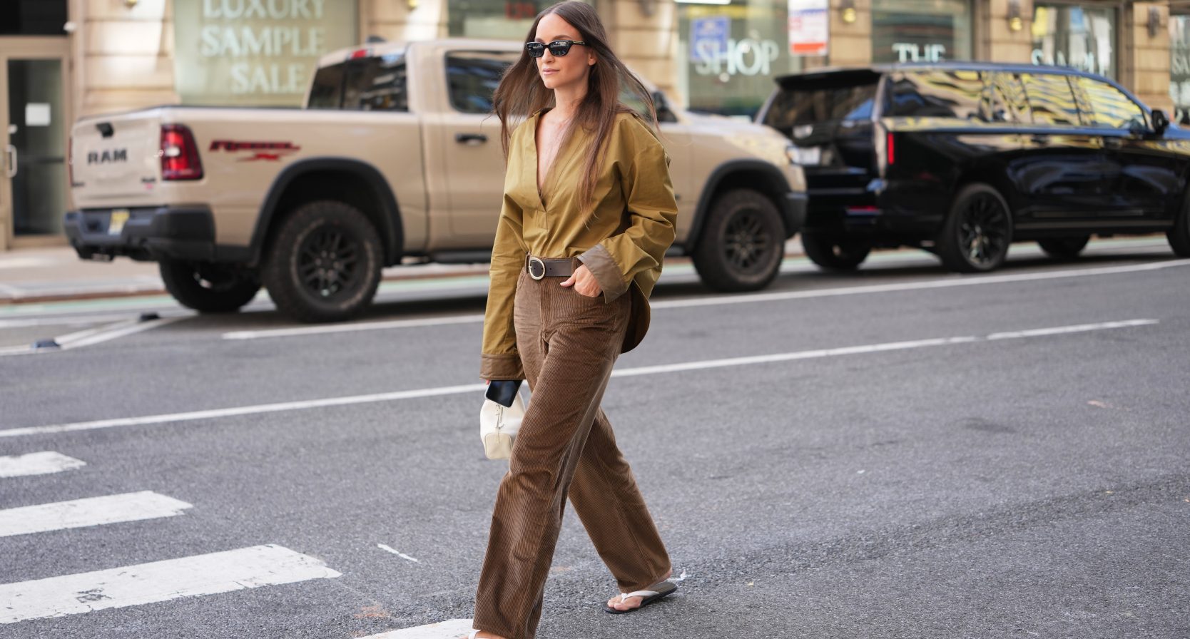 Corduroy broek streetstyle
