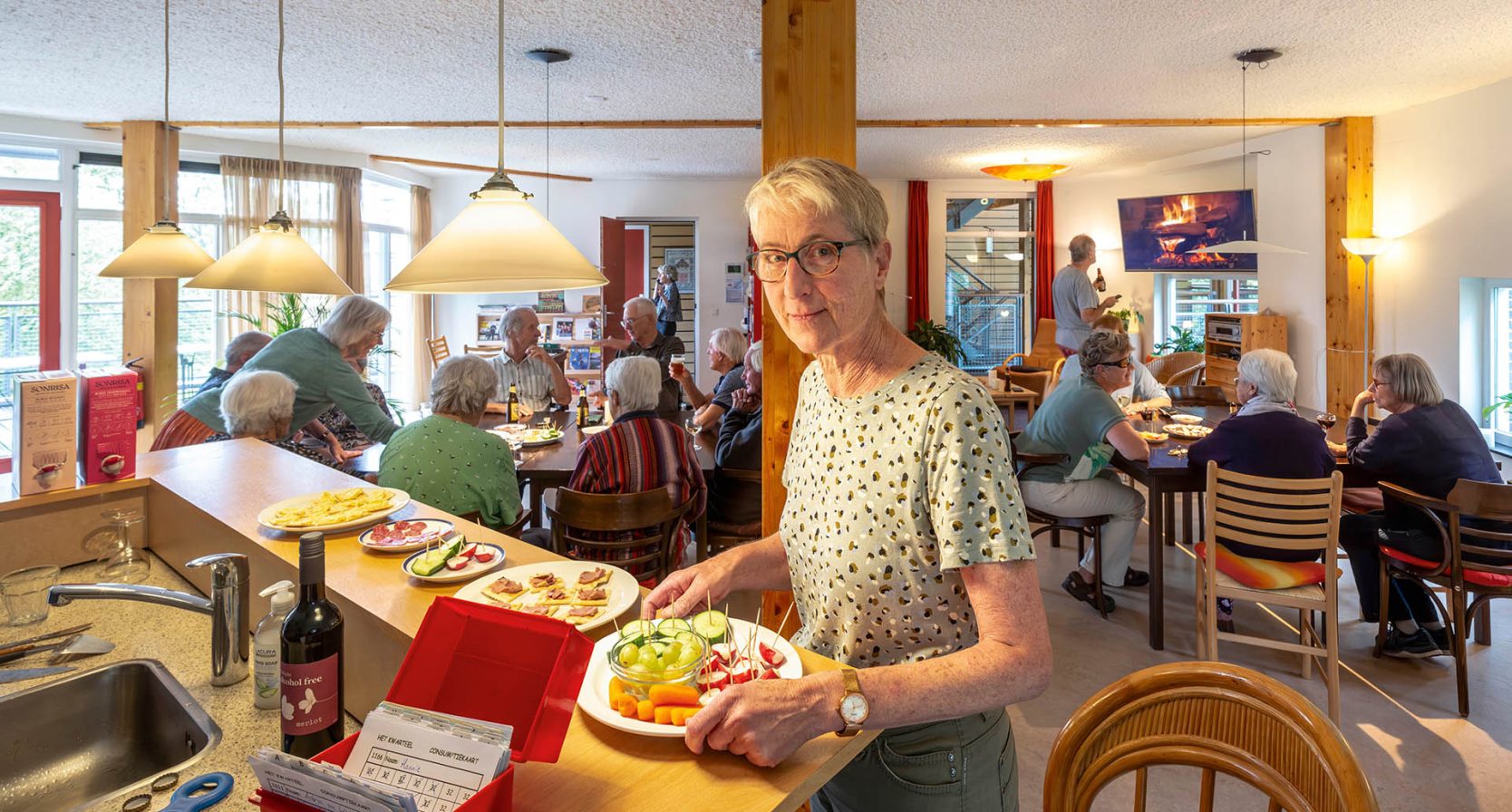 Hannie in haar woongroep