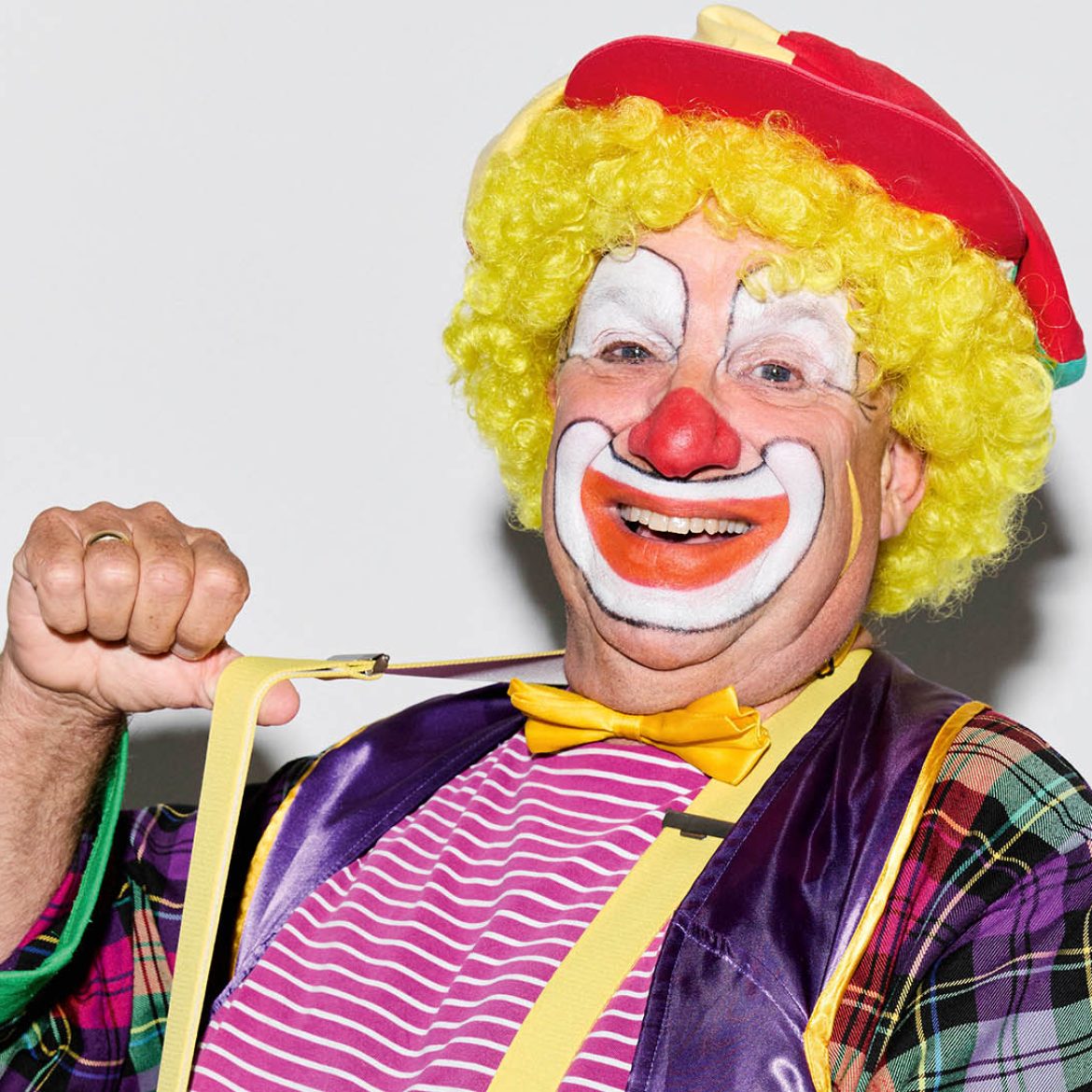 Raymond als clown Pepe