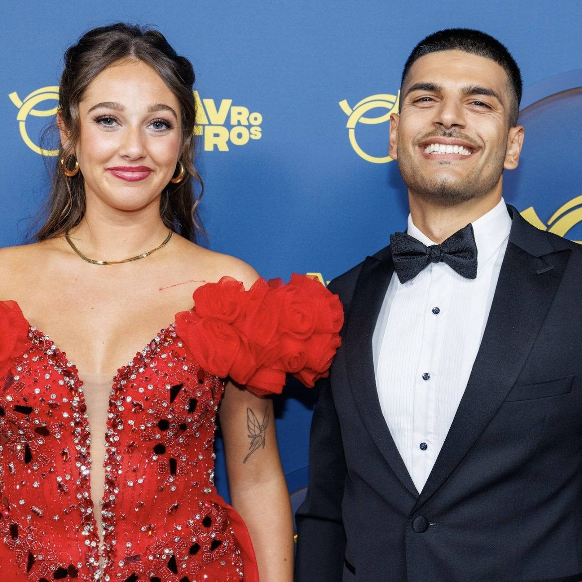 Sayf en Marjolein uit De Bondgenoten op de rode loper van het Gouden Televizier-Ring Gala