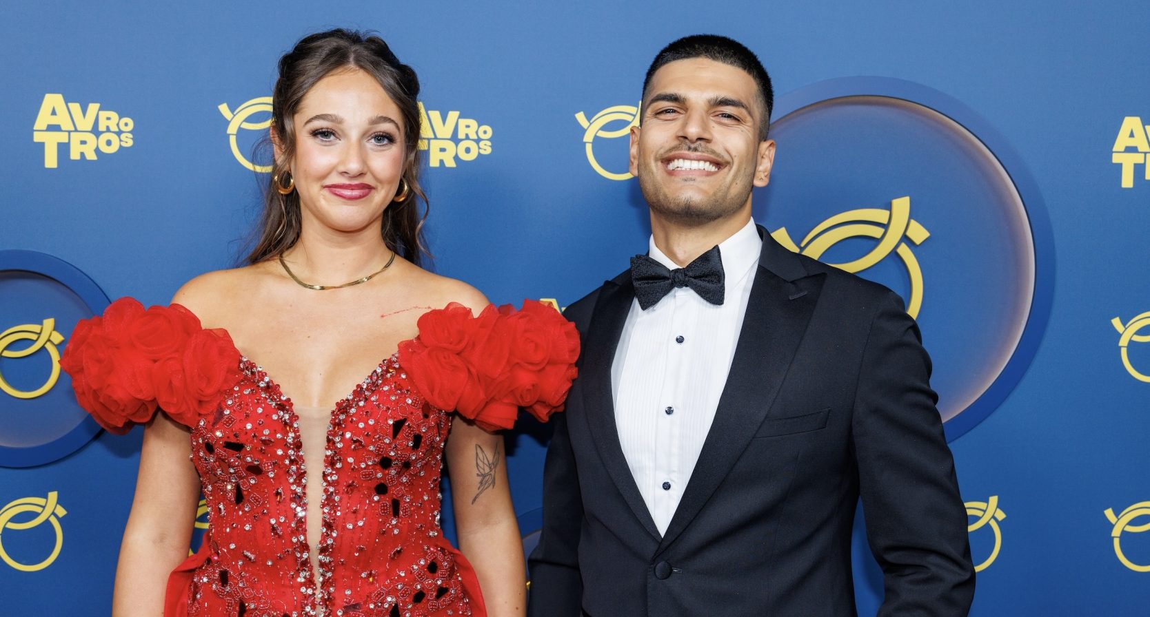 Sayf en Marjolein uit De Bondgenoten op de rode loper van het Gouden Televizier-Ring Gala