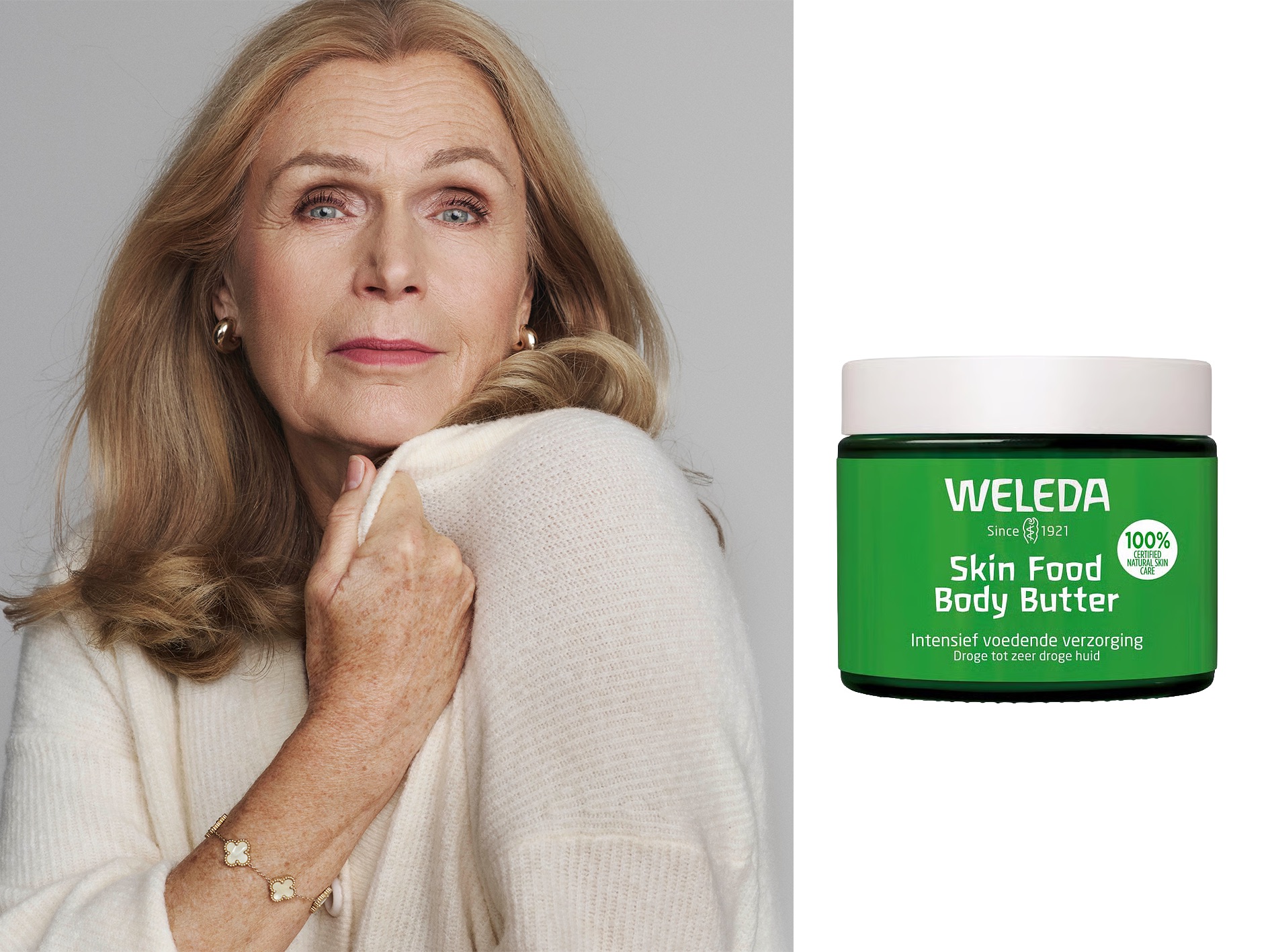 Liz en body butter van Weleda