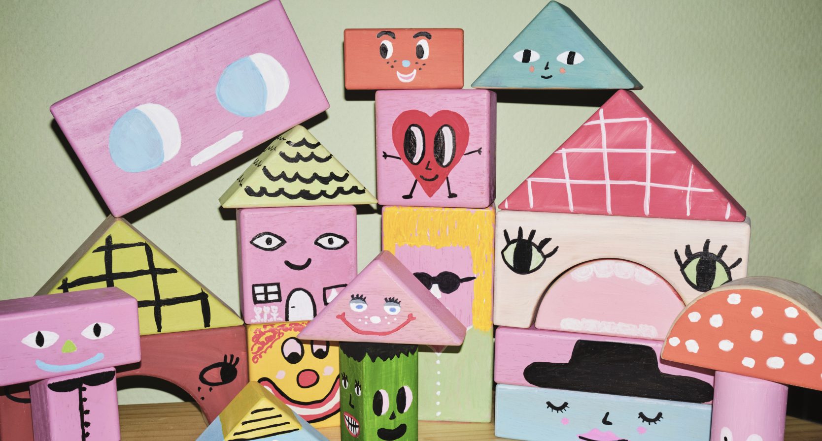 Houten blokken do it yourself knutselen door Valentina Vos