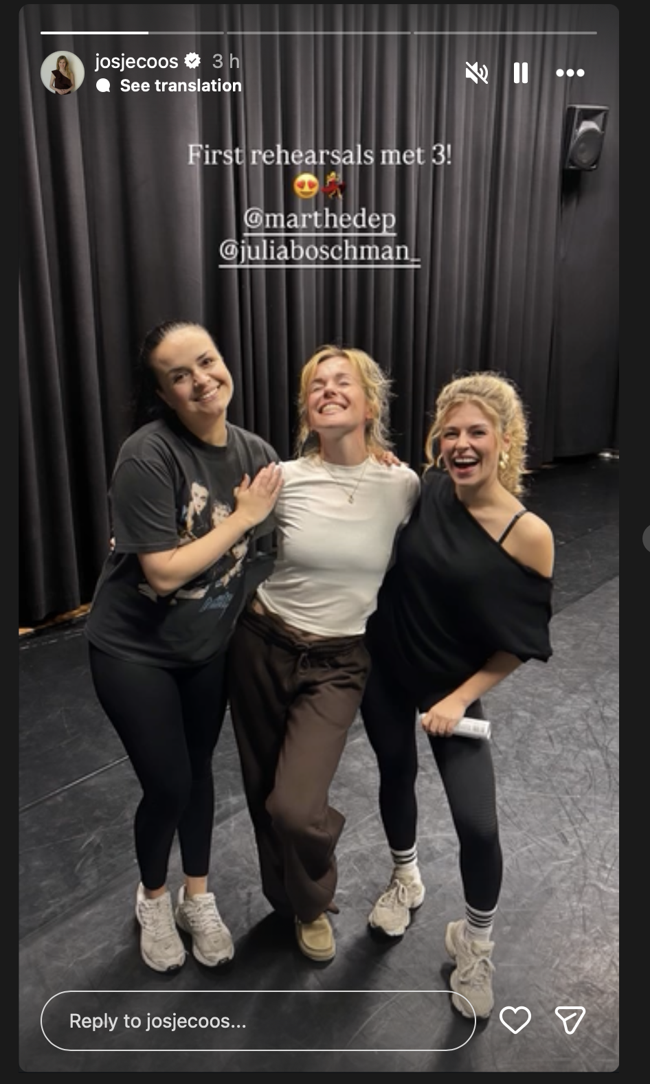 Josje heeft de eerste repetities voor K3